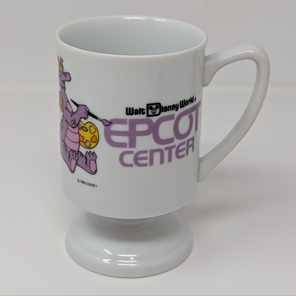 Disney Other - Walt Disney World Epcot Center Figment Milk Glass Mug 1982 Vintage Japan #3